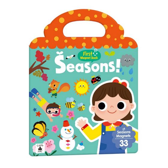 First Magnet Book：Seasons（內含33個認知磁鐵+3摺頁超大場景）